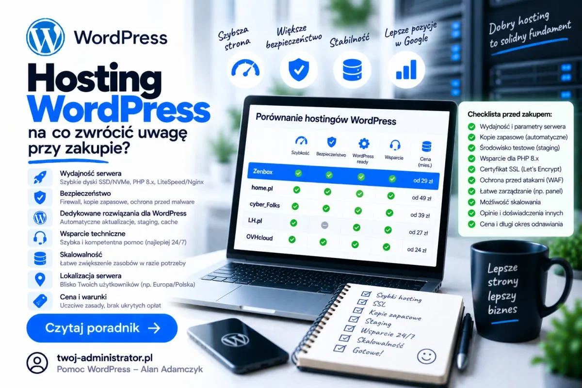 Hosting WordPress, na co zwrócić uwagę przy zakupie