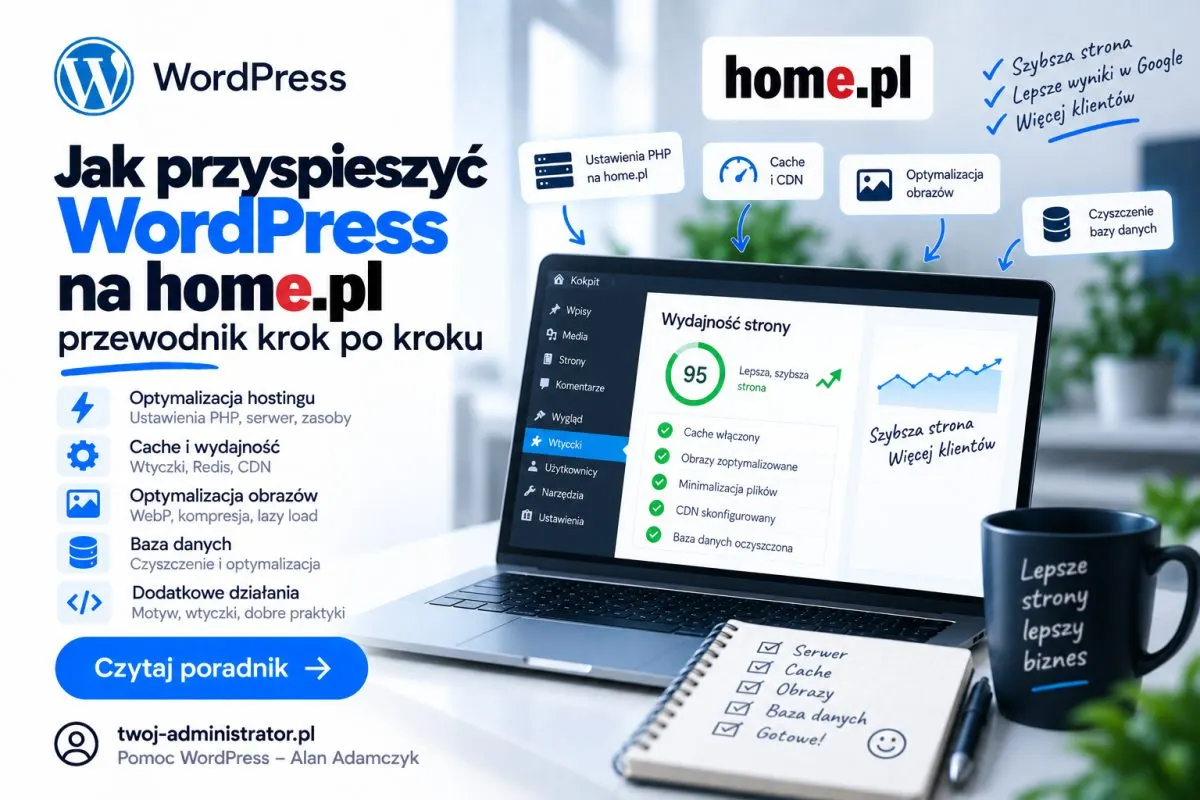 Jak przyspieszyć WordPress na home.pl, przewodnik krok po kroku
