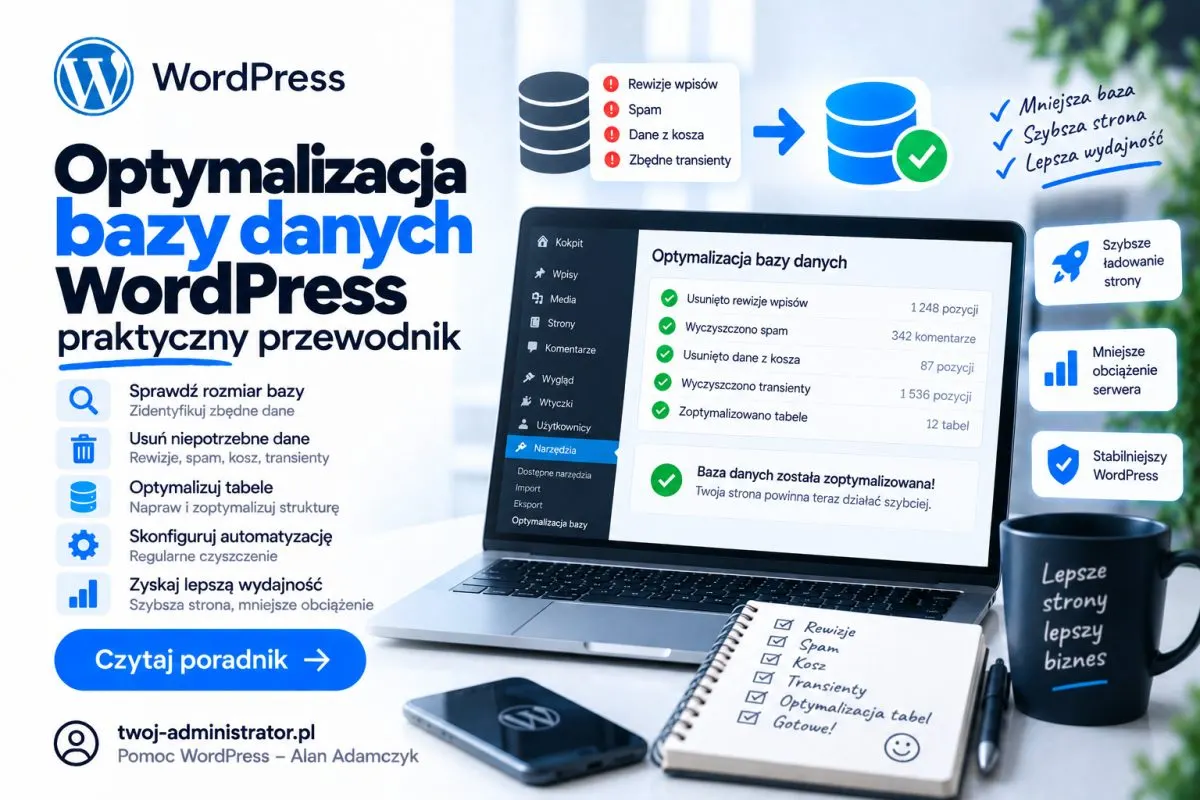 Optymalizacja bazy danych WordPress, praktyczny przewodnik