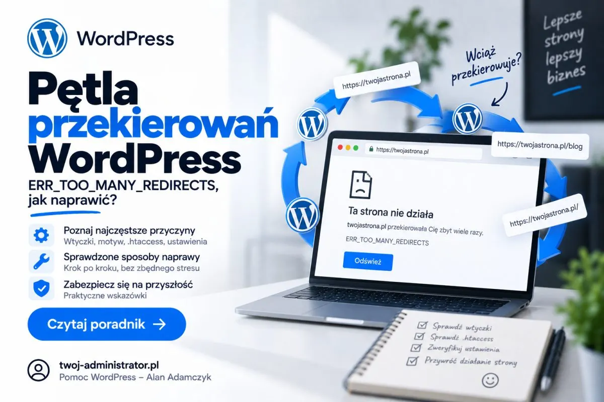 Pętla przekierowań WordPress, ERR_TOO_MANY_REDIRECTS, jak naprawić
